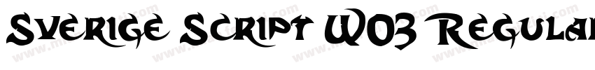 Sverige Script W03 Regular字体字体转换